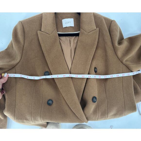 Loft Oversized double Breasted Trench Long Peacoat - Picture 8 of 8